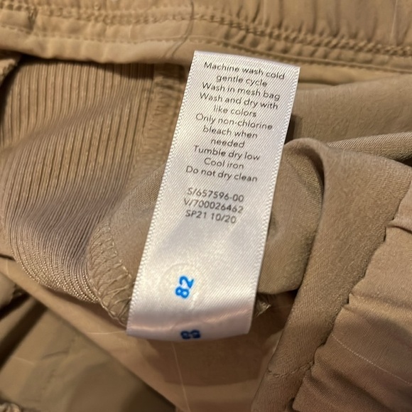 New-Athleta-26-(tan)windowpane silt taupe-ribbed,Brooklyn textured jogger/pants. - Picture 12 of 16